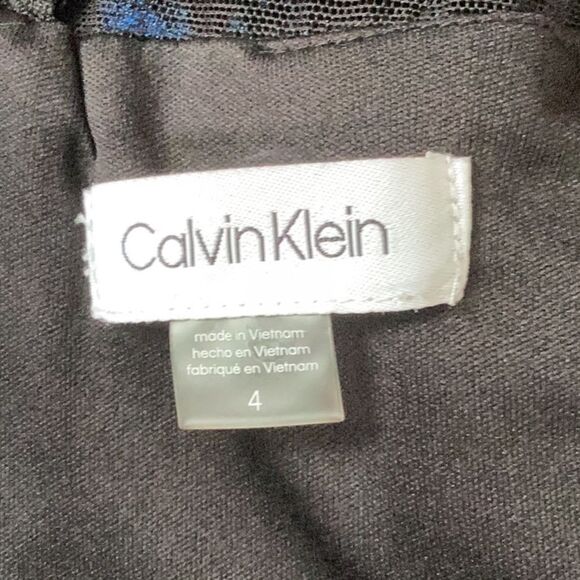 CALVIN KLEIN NWT WOMENS SIZE 4 DRESS KOBALT BLUE/BLACK - Picture 6 of 8